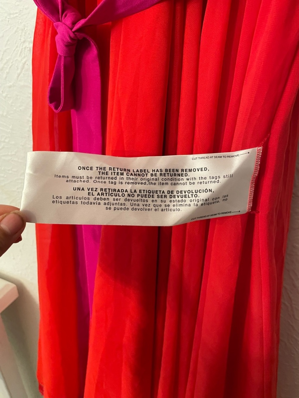 NWT Dress the Population V-neck Pink Red Color Blocked Cocktail Dress Small - Picture 4 of 8